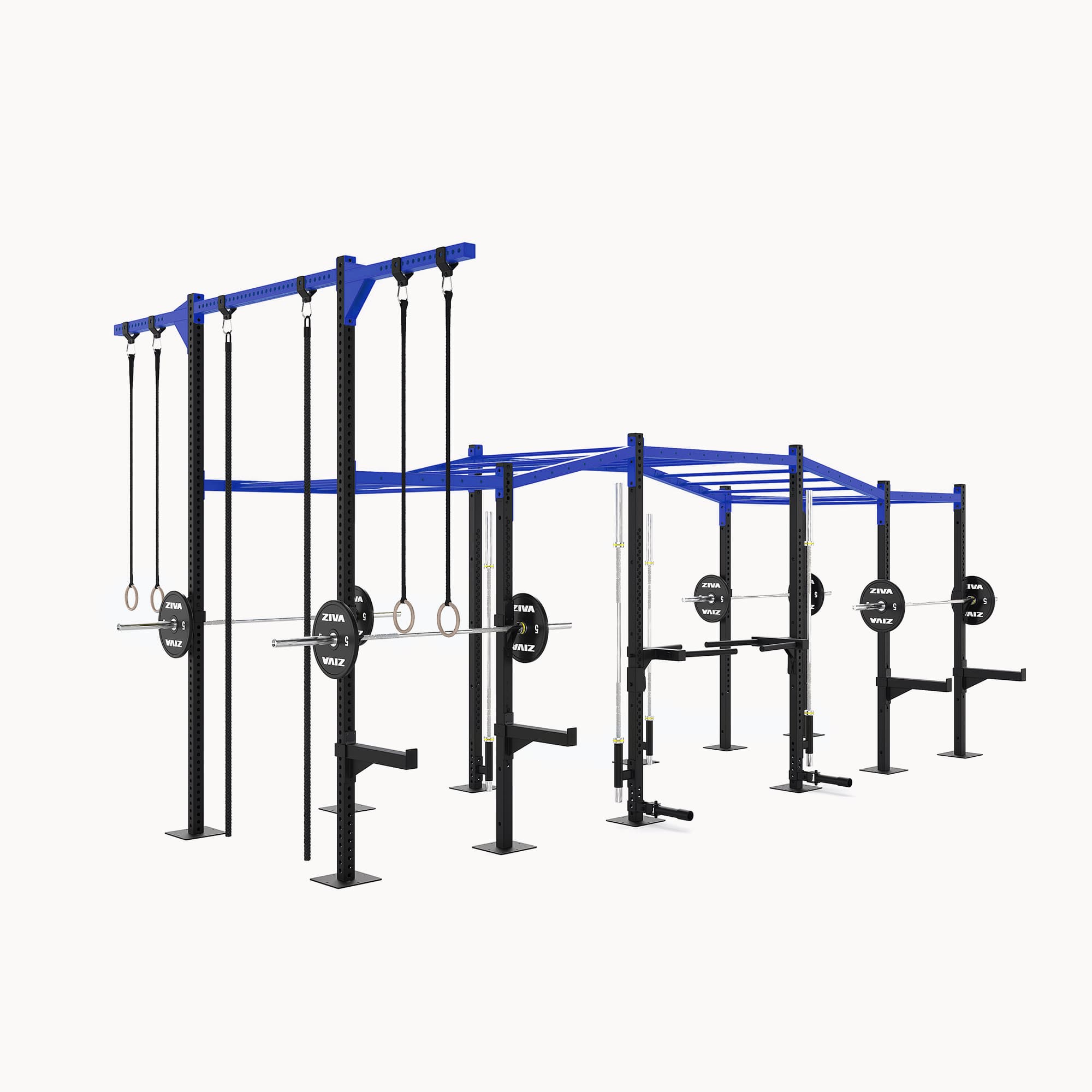 XP 22' OUTDOOR FLOOR-MOUNTED MULTI-HEIGHT MONKEY BAR RIG