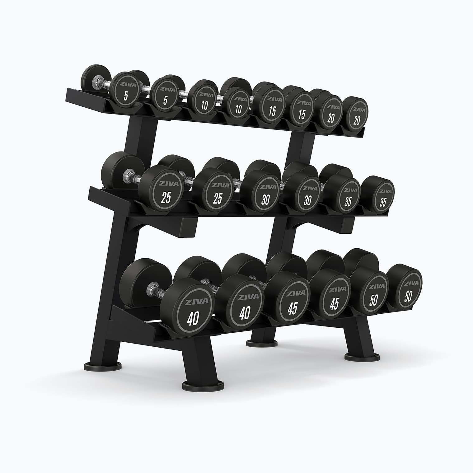 PERFORMANCE 3-TIER 10-PAIR DUMBBELL RACK WITH SADDLES